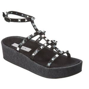 Steven by Steve Madden Women’s Rissa Studded Platform Sandals Size 6.5 Black